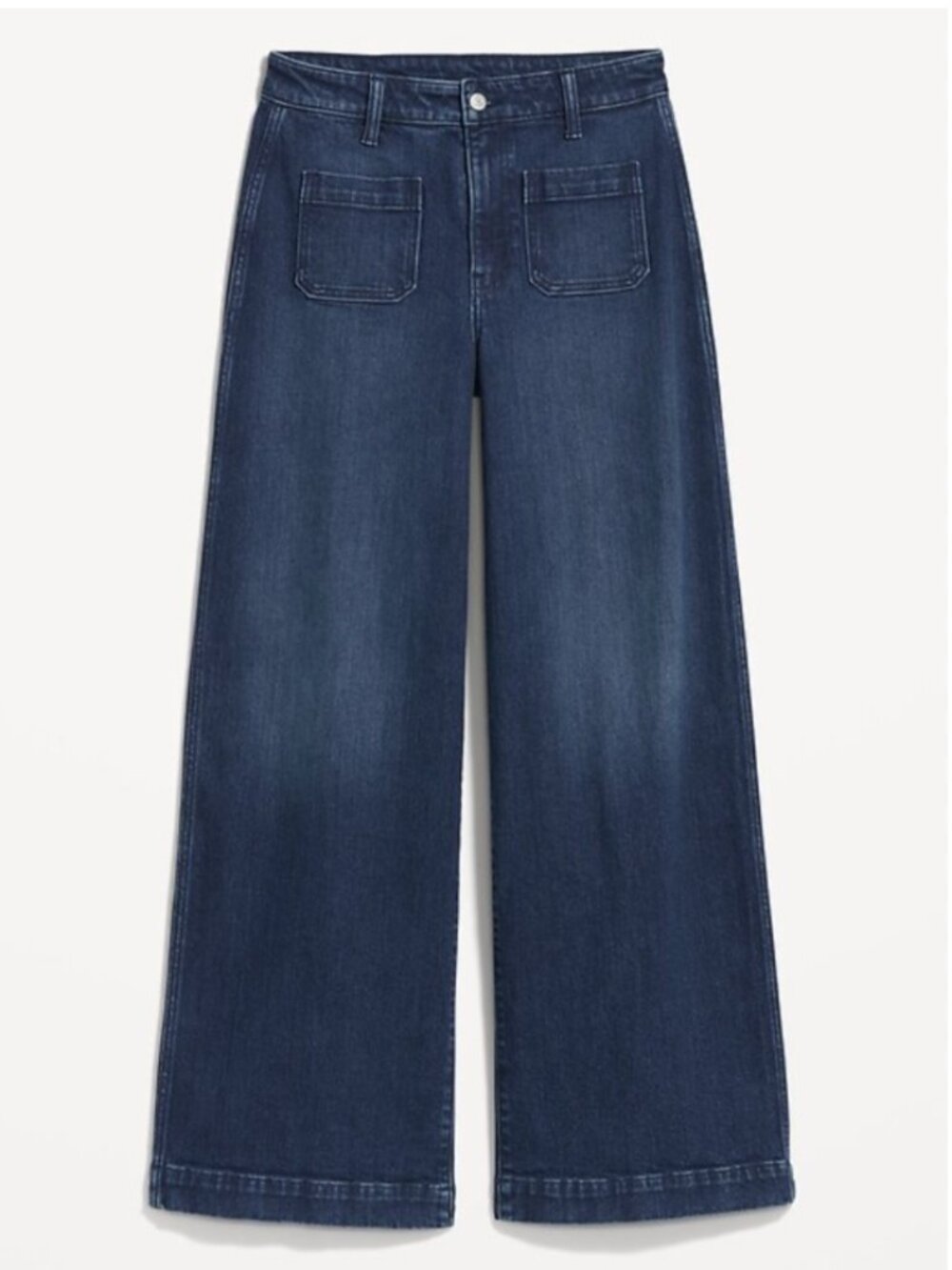 Old Navy wide leg trouser jeans dark indigo size 0